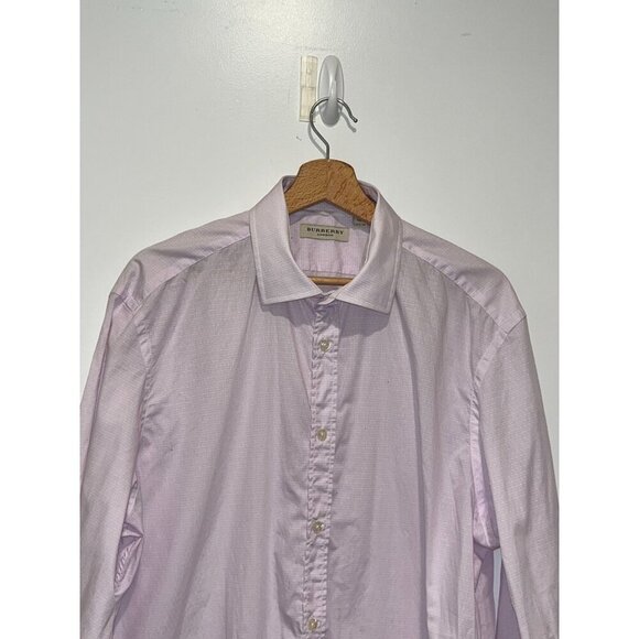 Burberry Light Pink Workwear Long-Sleeve Button-Down Shirt Men's Size 44 17.5 - Picture 2 of 8